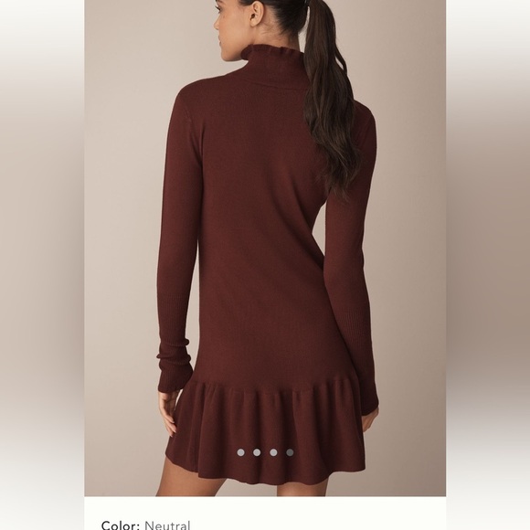 NWT new medium Anthropologie sundays Andes sweater dress burgundy mock neck - Picture 11 of 16
